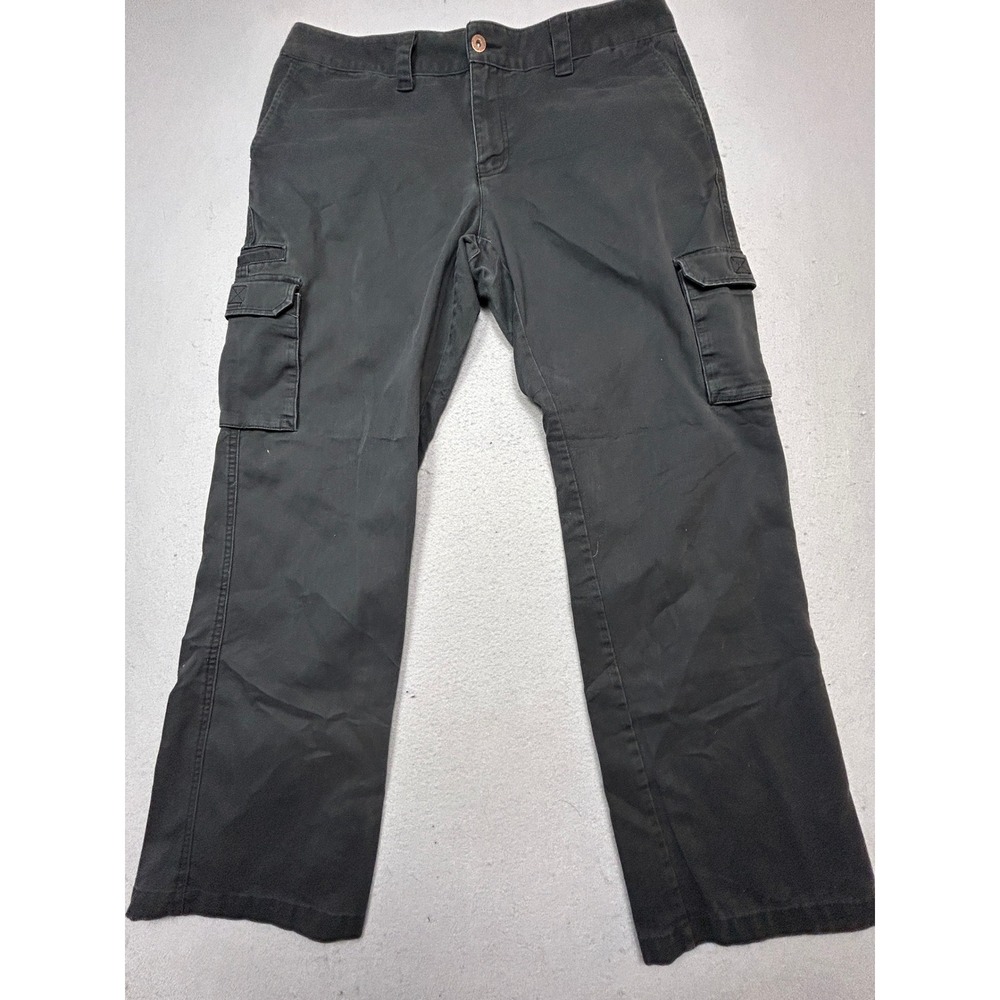 Dickies Cargo Pants Cotton Blend Black 14 W36 Womens